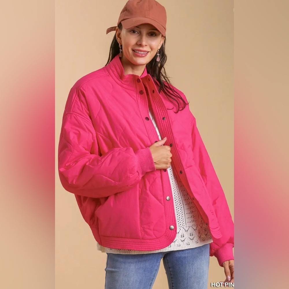 Umgee Pink Quilted Jacket